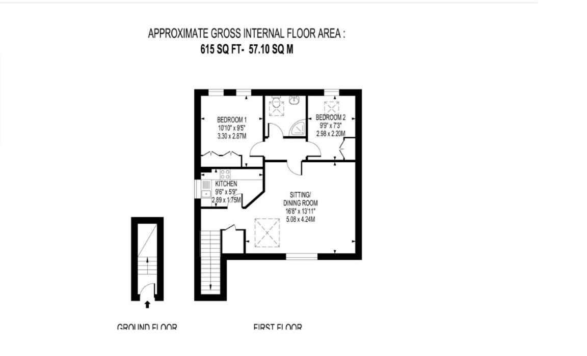 Apartamento Weybridge - 2 Bed - Parking Exterior foto